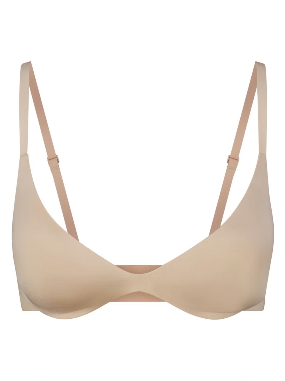 NWT Skims Wireless Form Push Up Plunge Bra Sand Beige Sz 36C - Picture 1 of 10